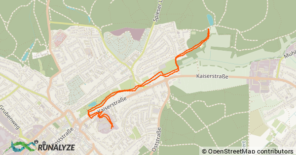 Laufen (Tempodauerlauf): 00:29:22h – 5,43 km – Wombacherweiher Loop